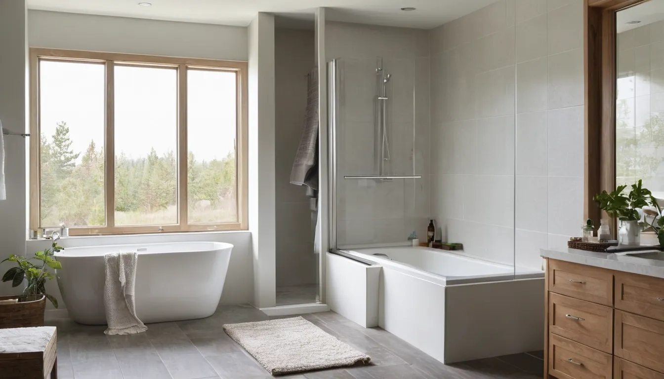 A walk-in tub with an open side door in a bright bathroom in a home in the Lakewood area